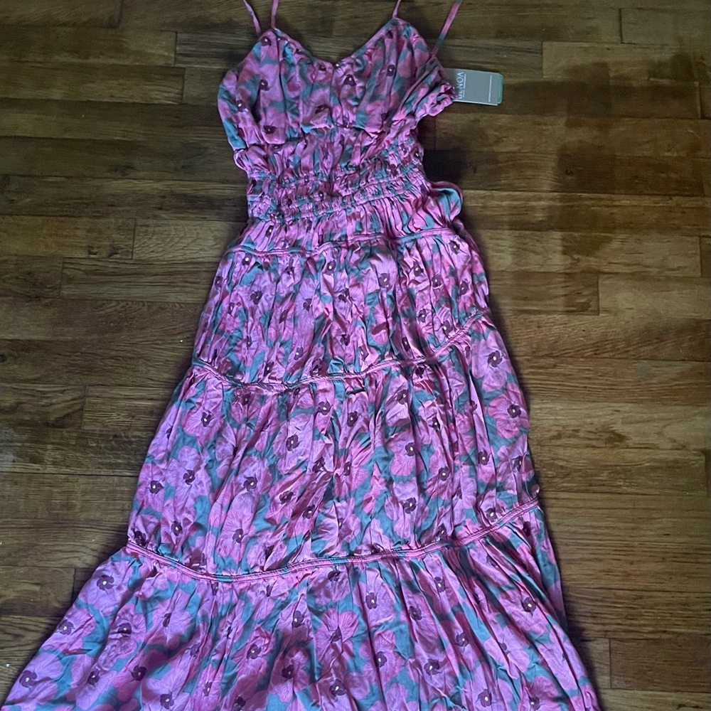 Benoa Swim Pink and Green Floral Coverup